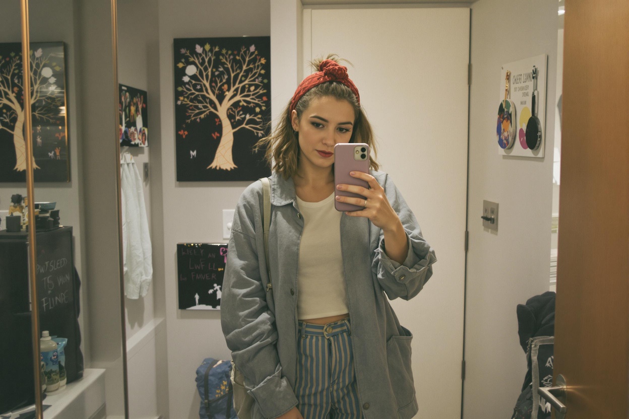 Woman before transformation